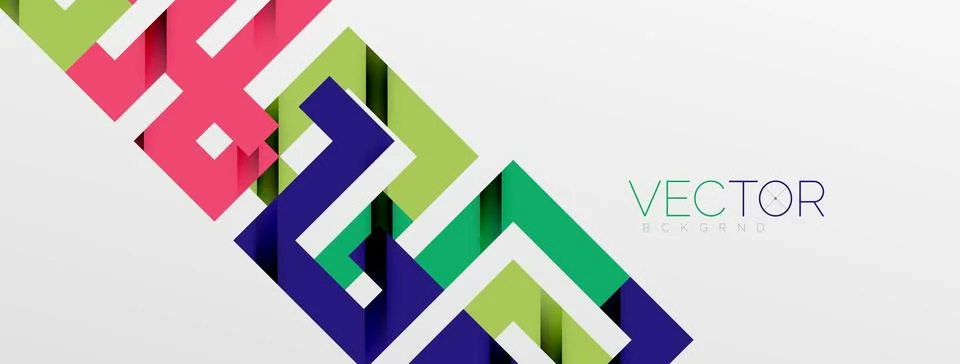 Color bend lines with shadow texture effect. Vector Illustration For Wallpaper Stock Illustration