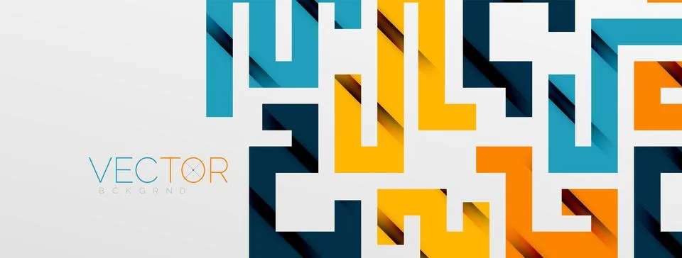 Color bend lines with shadow texture effect. Vector Illustration For Wallpaper Stock Illustration
