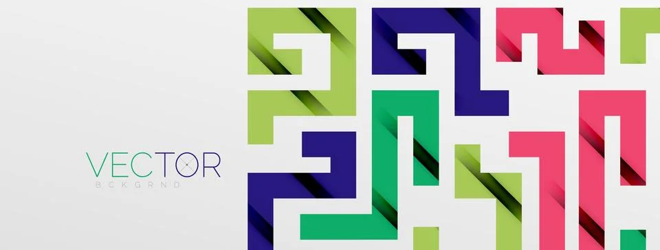 Color bend lines with shadow texture effect. Vector Illustration For Wallpaper Stock Illustration