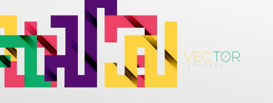 Color bend lines with shadow texture effect. Vector Illustration For Wallpaper Stock Illustration