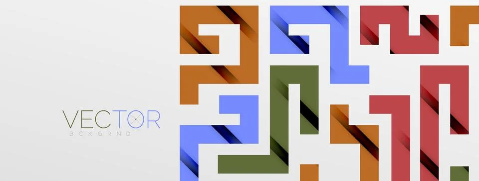 Color bend lines with shadow texture effect. Vector Illustration For Wallpaper Stock Illustration
