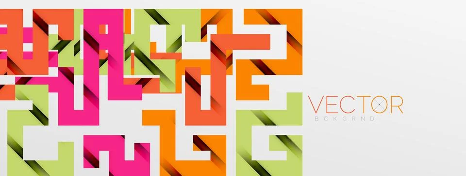 Color bend lines with shadow texture effect. Vector Illustration For Wallpaper Stock Illustration