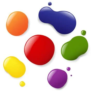 Color blobs set Stock Illustration