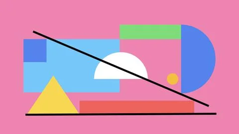 Color block geometry background Stock Illustration