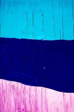 Color Block Painted Wall Texture With Cracks and Brush Strokes Stock Photos