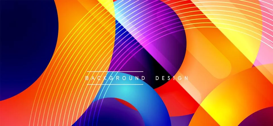 Color block vector abstract background, dynamic shapes on color gradient. Trendy 스톡 일러스트