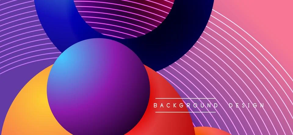 Color block vector abstract background, dynamic shapes on color gradient. Trendy Illustrazione stock
