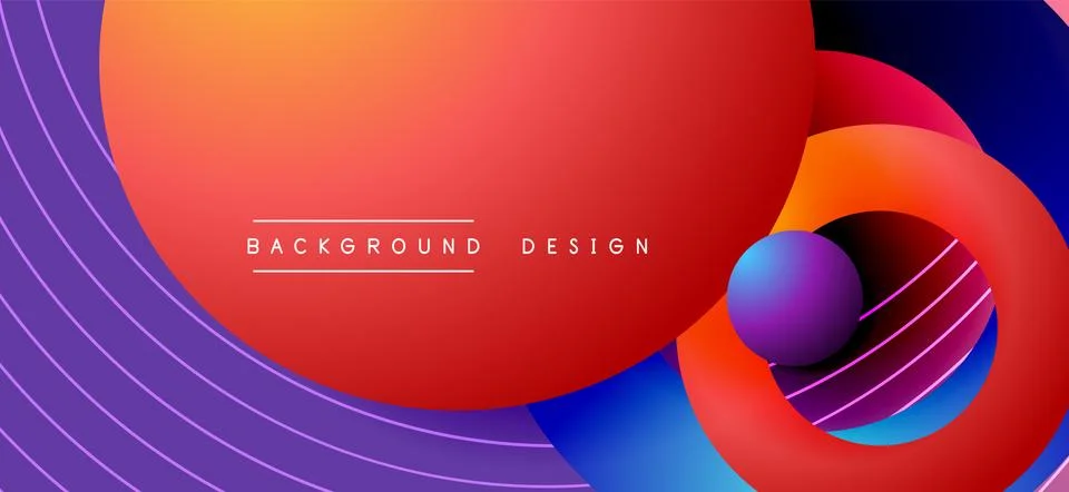 Color block vector abstract background, dynamic shapes on color gradient. Trendy Illustrazione stock