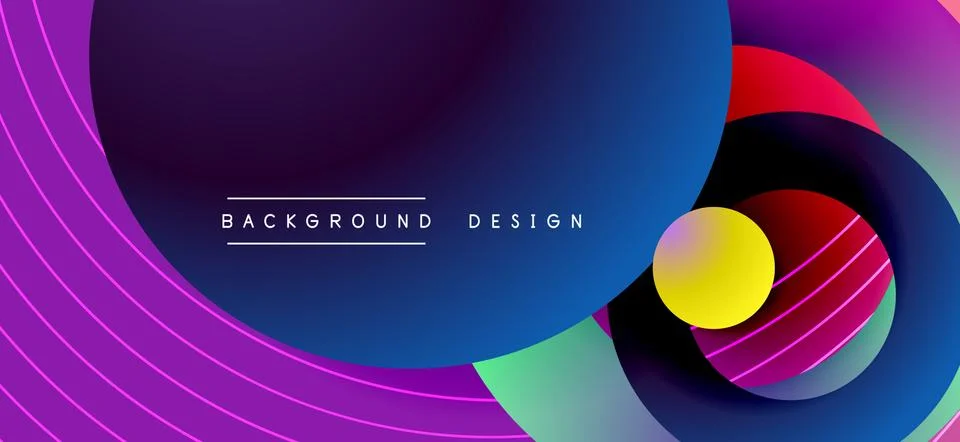 Color block vector abstract background, dynamic shapes on color gradient. Trendy Illustrazione stock