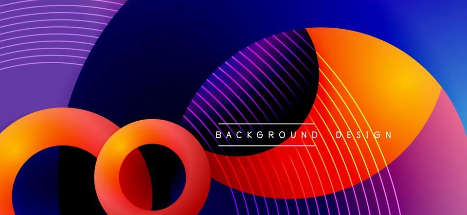 Color block vector abstract background, dynamic shapes on color gradient. Trendy Illustrazione stock