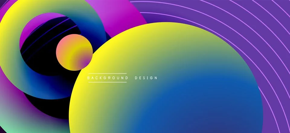 Color block vector abstract background, dynamic shapes on color gradient. Trendy Stock Illustration