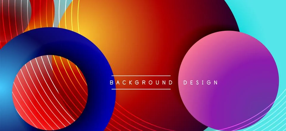 Color block vector abstract background, dynamic shapes on color gradient. Trendy Stock Illustration