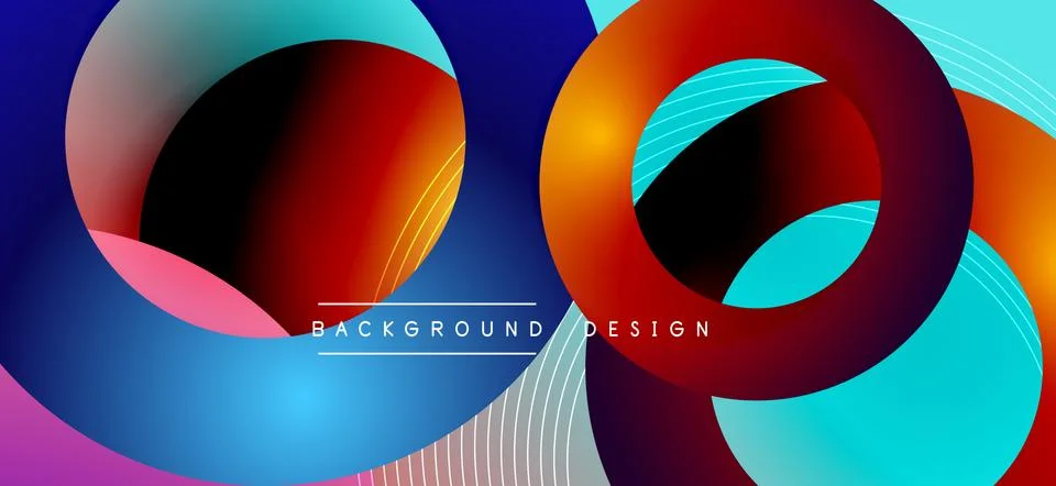 Color block vector abstract background, dynamic shapes on color gradient. Trendy Illustrazione stock