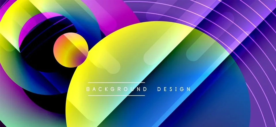 Color block vector abstract background, dynamic shapes on color gradient. Trendy 스톡 일러스트