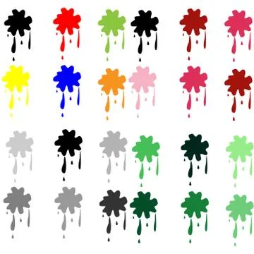 Color blot on white background Stock Illustration