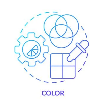 Color blue gradient concept icon Stock Illustration