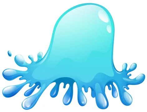 Color blue splash on white Stockillustratie
