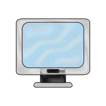 Color blurred stripe desk computer display tech device Stock Illustration