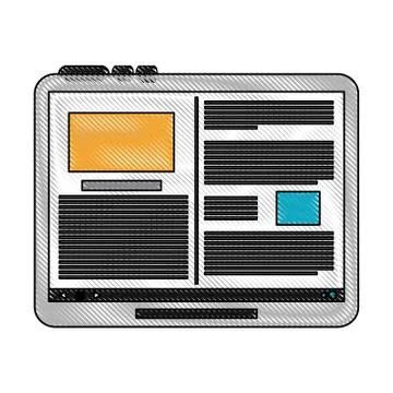 Color blurred stripe display computer with information in screen Stock Illustration