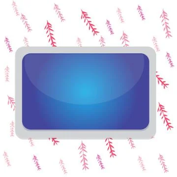 Color board fixed on surface with white frame. Rectangle shaped structure. Empty Stock Illustration