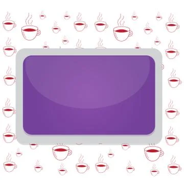 Color board fixed on surface with white frame. Rectangle shaped structure. Empty Illustrazione stock