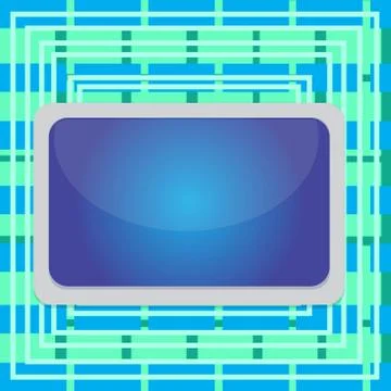 Color board fixed on surface with white frame. Rectangle shaped structure. Empty Stock Illustration