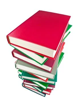 Color books stack Stock Photos