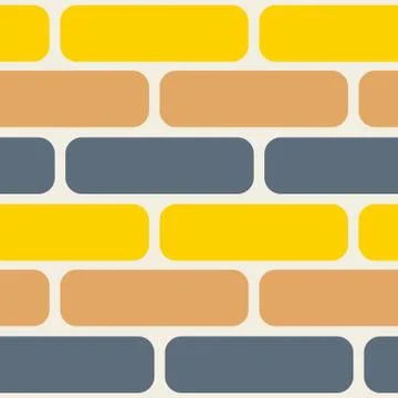 Color bricks seamless pattern Stock Illustration