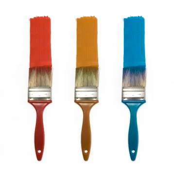 Color brushes Stock Photos
