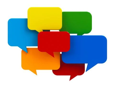 Color bubble talk Illustrazione stock