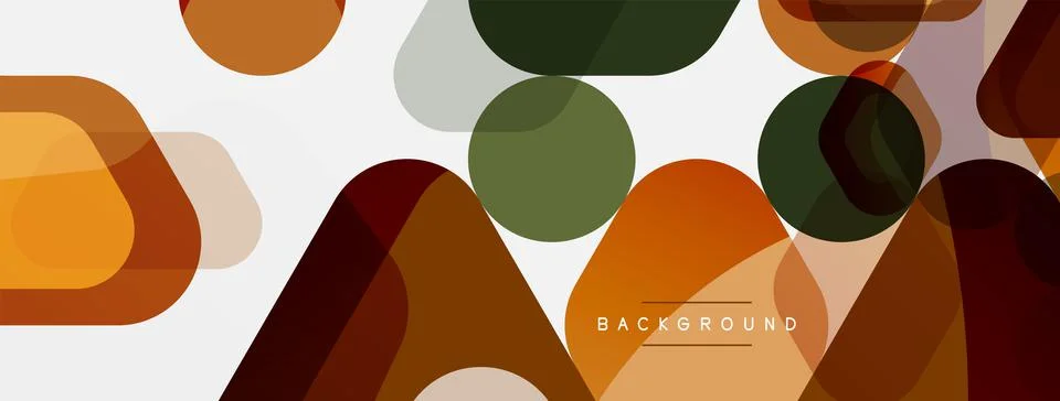 Color bubbles and rounded geometric shapes on white. Vector geometric minimal 스톡 일러스트