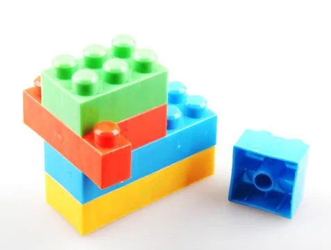 Color building blocks Stock-Fotos