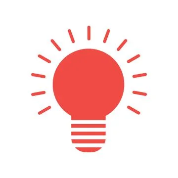 Color bulb icon vector flat Stock Illustration