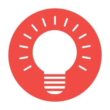 Color bulb icon with vector Stock Illustration