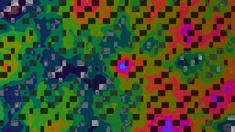 Color Burst Pixel Glitch Background with Abstract Shapes Stock Footage 341723564