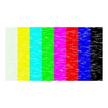 Color calibration bars with noise texture for visual test pattern Illustrazione stock