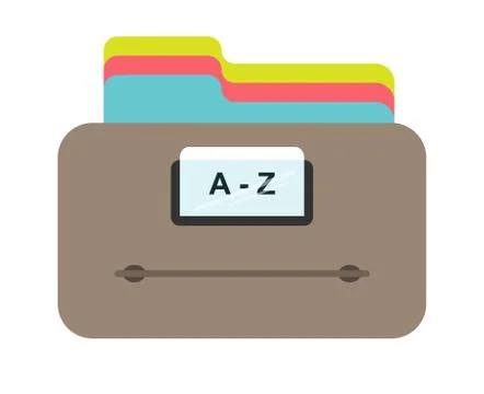 Color card file icon. vector silhouette in flat style isolated on white backg Stock Illustration
