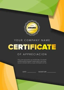 Color certificate design Stock Illustration