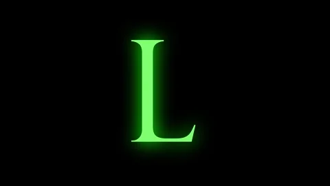 Color Change Text Glow Light Stock Footage 245441429