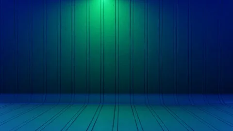 Color changing effect lighting on 3d wall metal Stock Footage 260774346