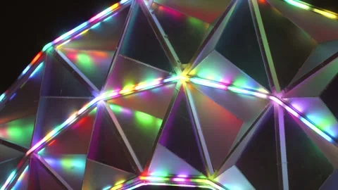 Color changing geometric structure Stock Footage 322535555