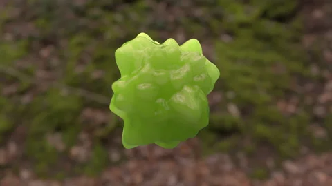 Color Changing Looping Floating Slime Ball Stock-Footage 150740620