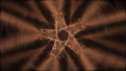 Color changing. Rotating pentagonal star with strobe rays. 3d rendering Video stock 155078337