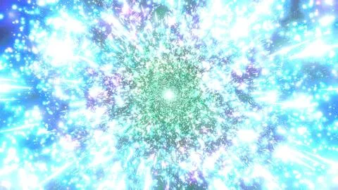 Color changing space particles concept 3d illustration background wallpaper.. Stock Illustration