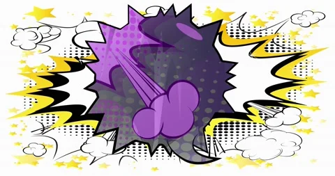 Color Changing Speech Bubble with Boom Background Stock Footage 168162716