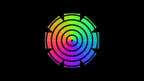 Color channel split text transition creates vibrant motion Stock Footage 342355788