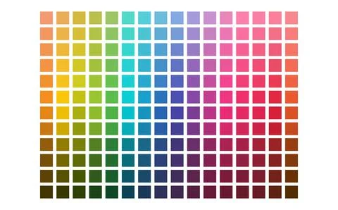 Color chart designer tool texture pattern background. Color palette. Table color Illustrazione stock