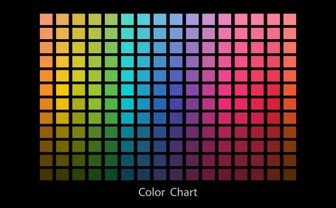 Color chart designer tool texture pattern background. Color palette Illustrazione stock