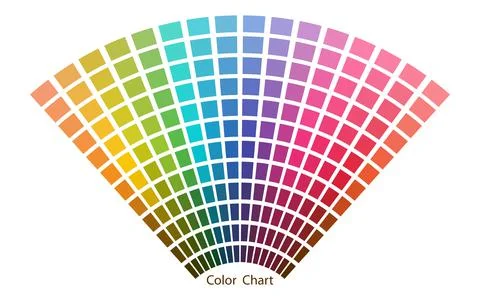 Color chart designer tool texture pattern background. Color palette Illustrazione stock