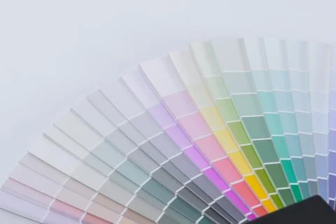 Color chart guide for renovation Stock Photos
